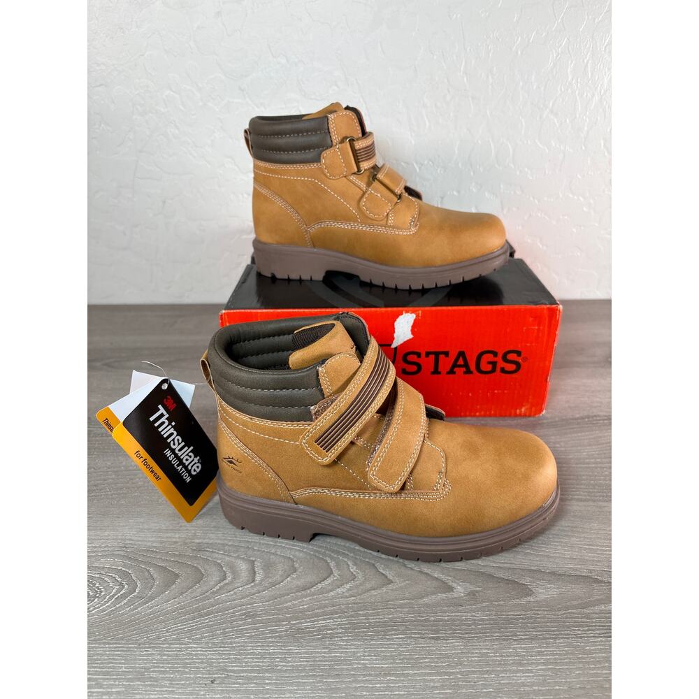 Deer Stags Marker Tan Slip-On Youth‎ Childs Boots- Size 2- NIB